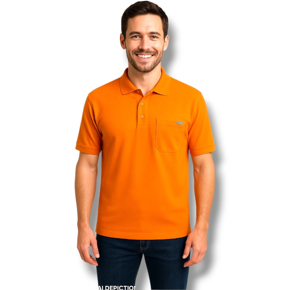 Skechers For Work Men's Polo Shirt Orange Medium